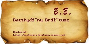 Batthyány Brútusz névjegykártya